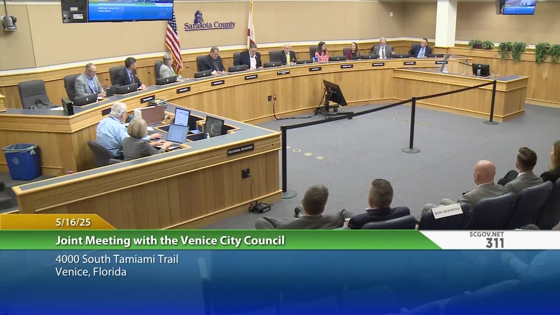 Sarasota Board of County Commissioners Joint Meeting with City of Venice: 5/16/25