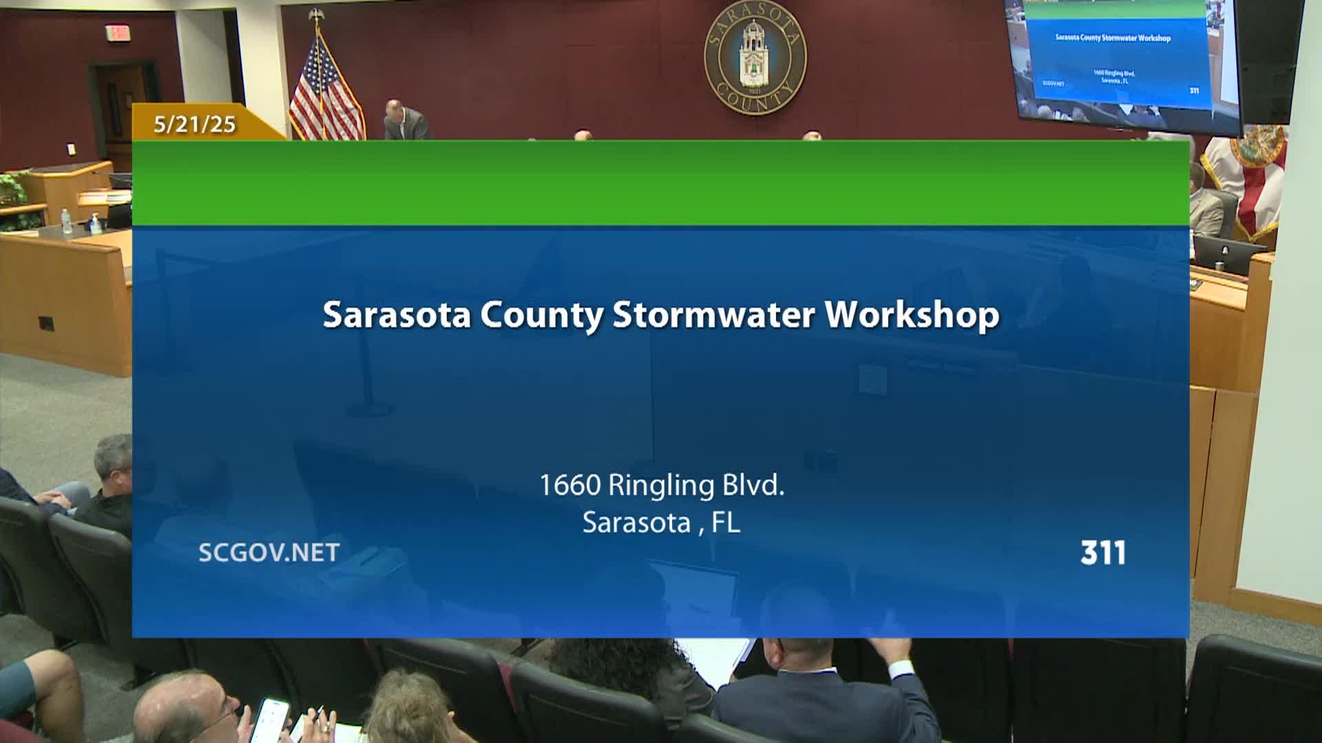 Sarasota Board of County Commissioners Stormwater Workshop Meeting: 5/21/2025