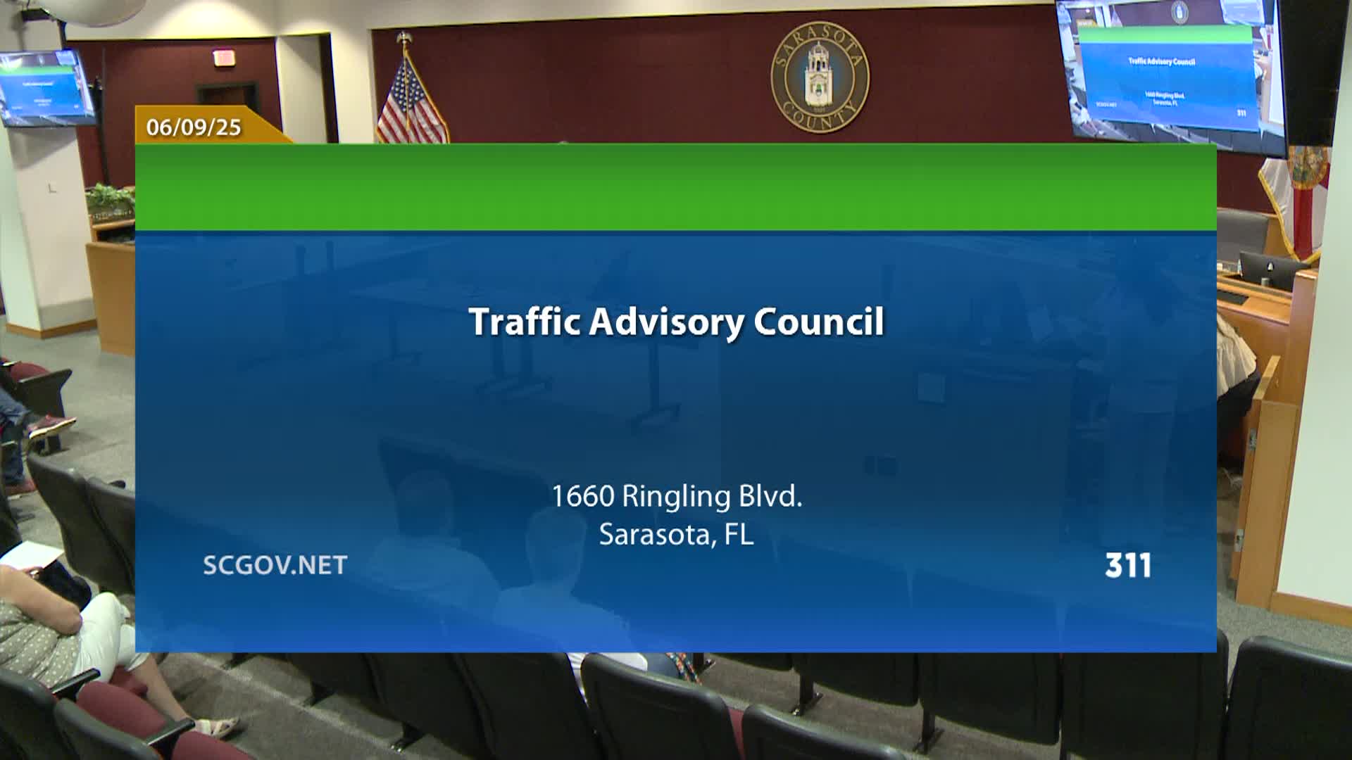 Sarasota County Traffic Advisory Council Meeting: 6/9/2025