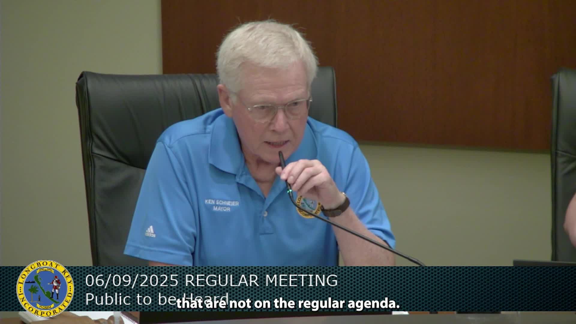 Longboat Key Town Commission Meeting: 6/9/2025