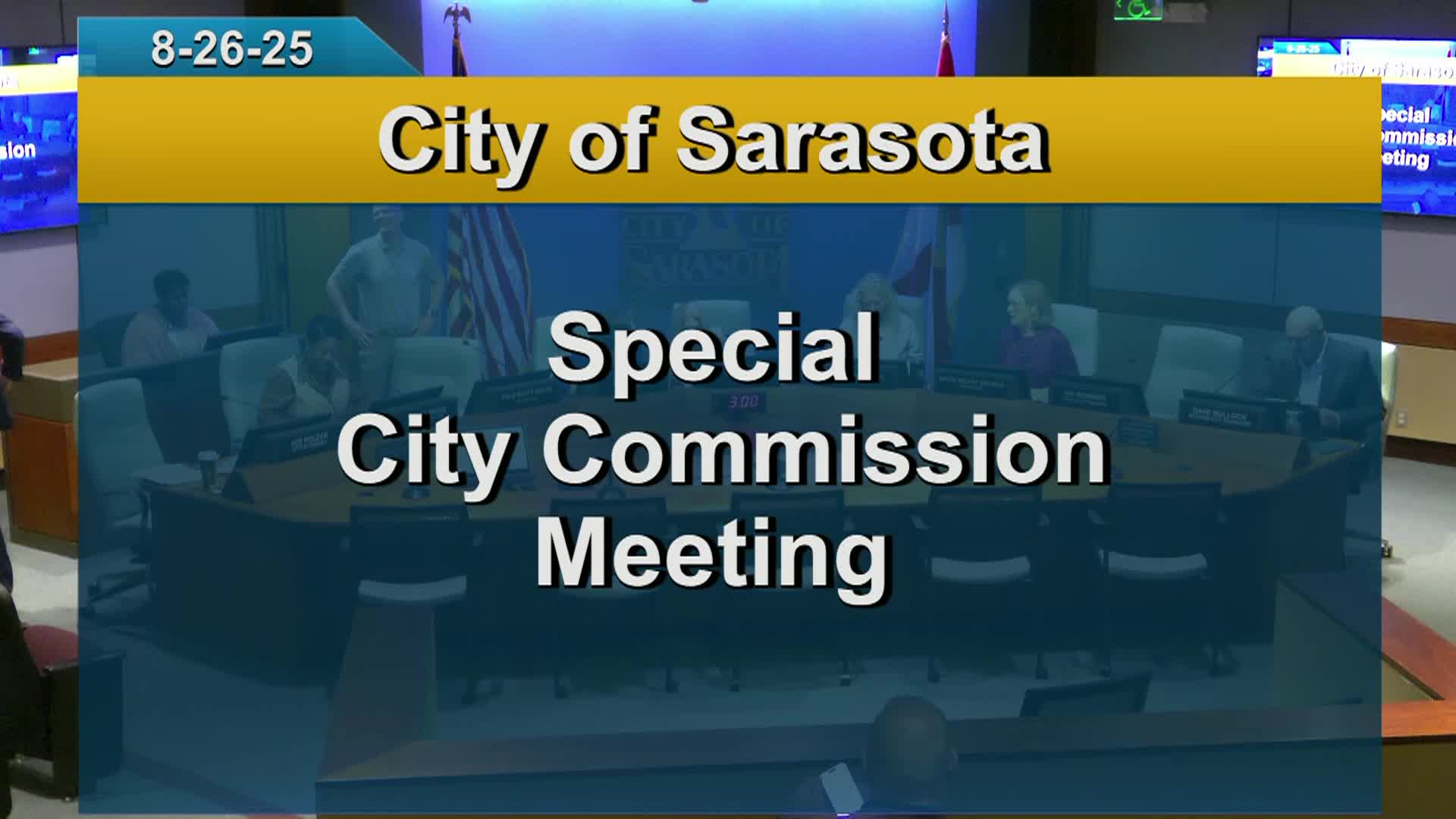 Sarasota City Commission Meeting: 8/26/2025