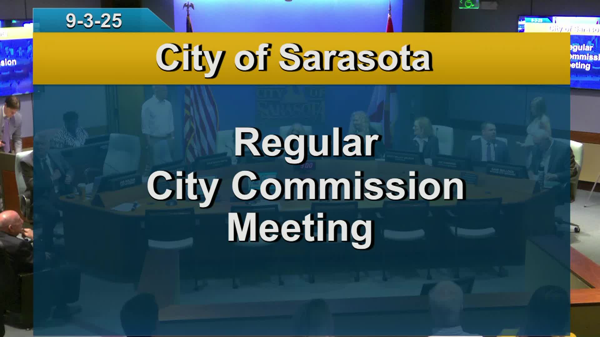 Sarasota City Commission Meeting: 9/2/2025