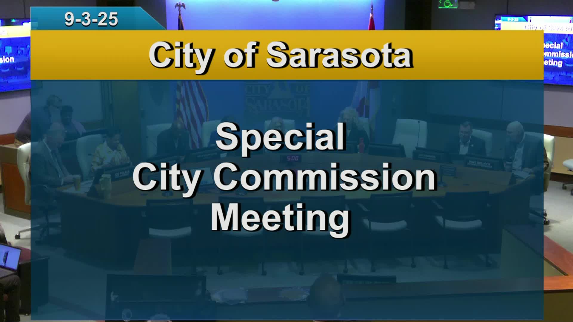 Sarasota City Commission Meeting: 9/3/2025
