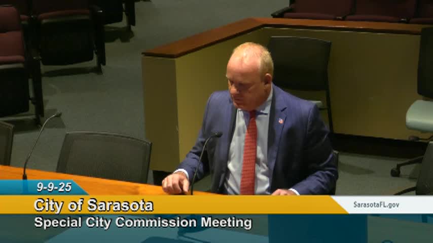 City of Sarasota Special Meeting 9/9/2025