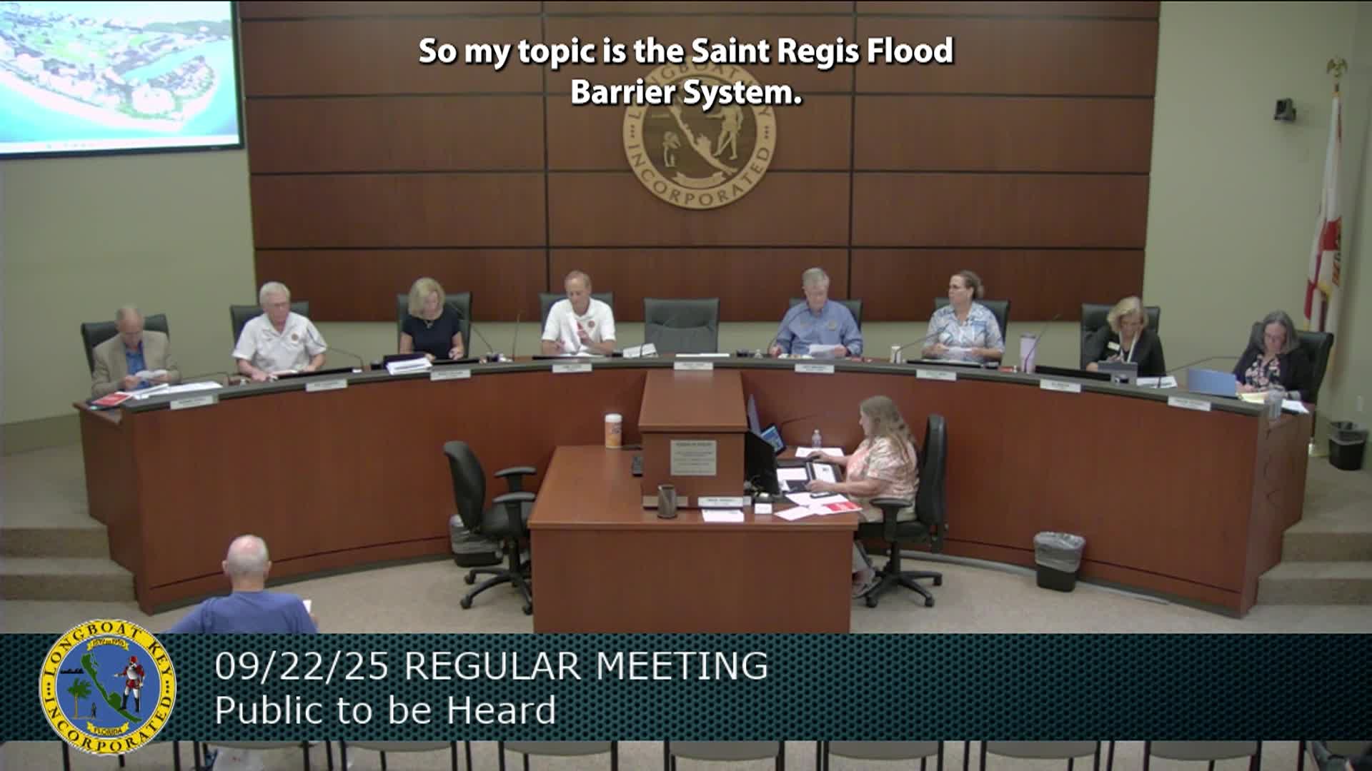 Longboat Key Town Commission Meeting: 9/22/2025